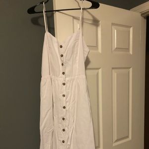 White spaghetti strap dress
